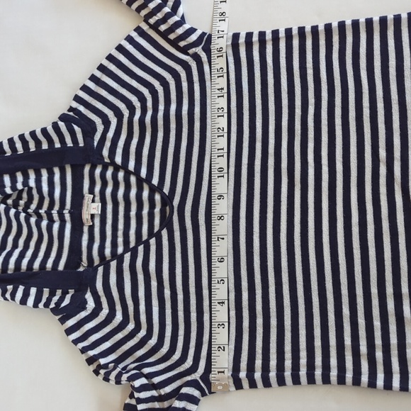 Gap Striped Hooded Uniform Sweater SMALL TALL Navy Blue White - Picture 14 of 16
